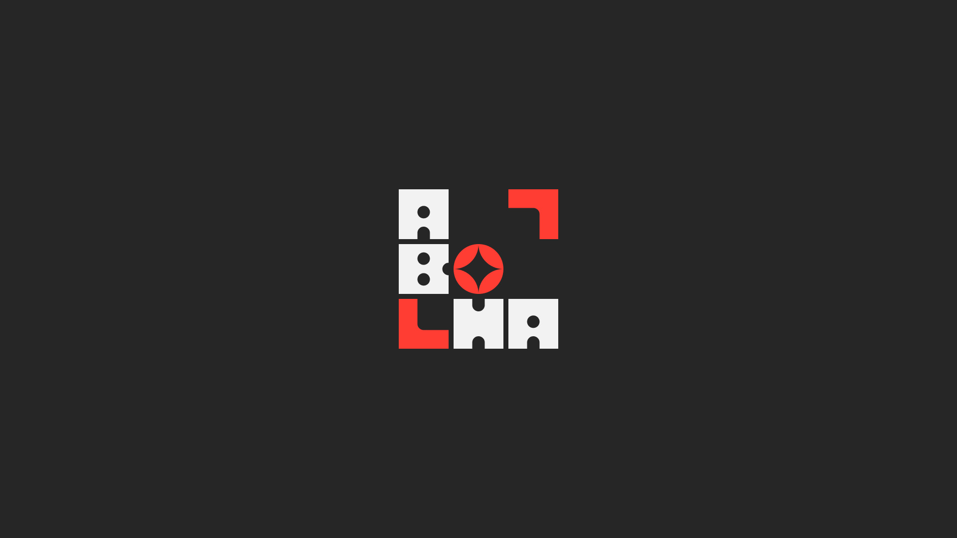 Logotipo A Bolha em branco e vermelho sobre fundo preto