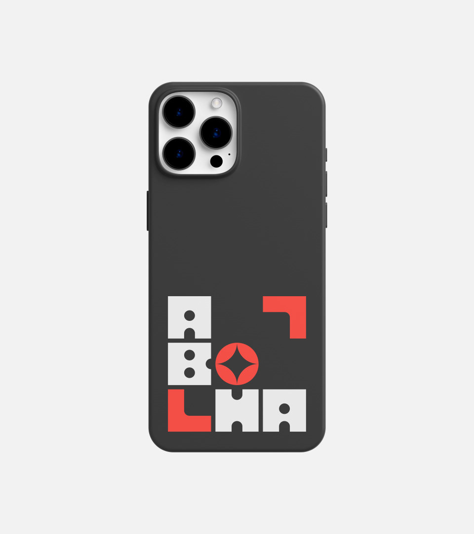 Capa de celular com o logotipo A Bolha