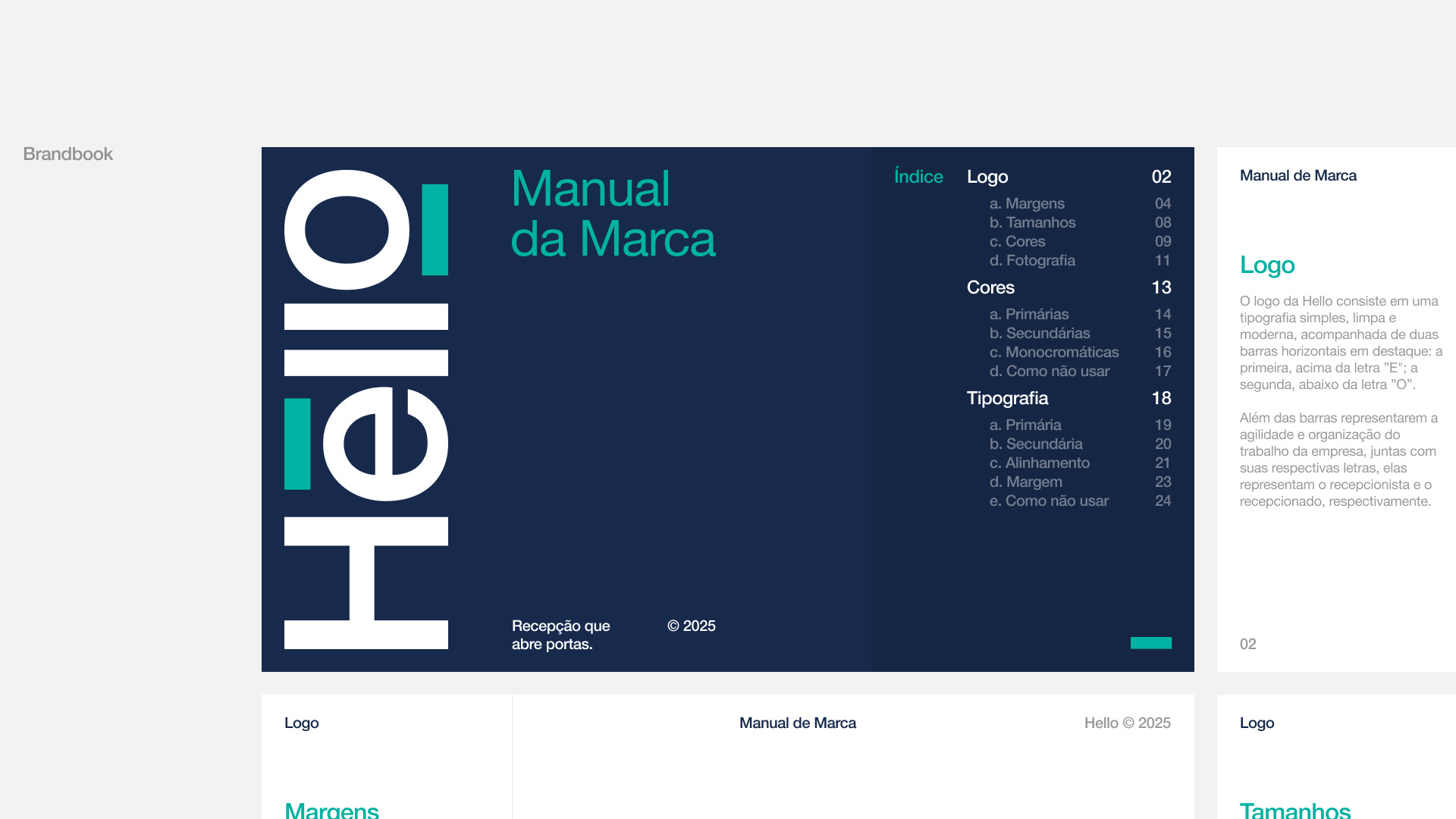 Manual da marca Hello aberto